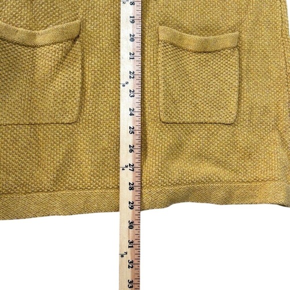 Boden Chunky knit Sweater Dress Size 12 Mustard Yellow Cashmere Blend Lagenlook‎ - Picture 6 of 8